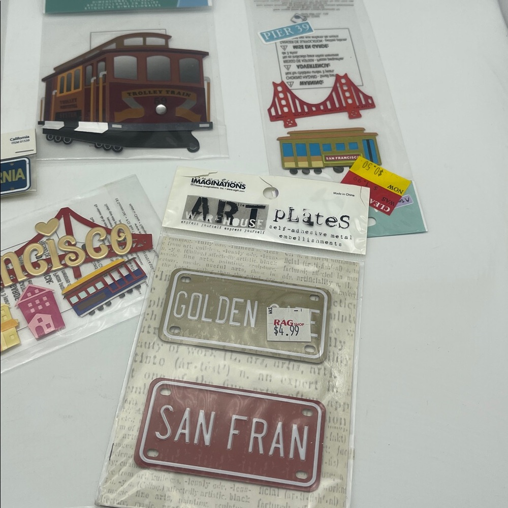 San Francisco Scrapbooking Supplies Embellishments Stickers Titles Travel New - Picture 2 of 6